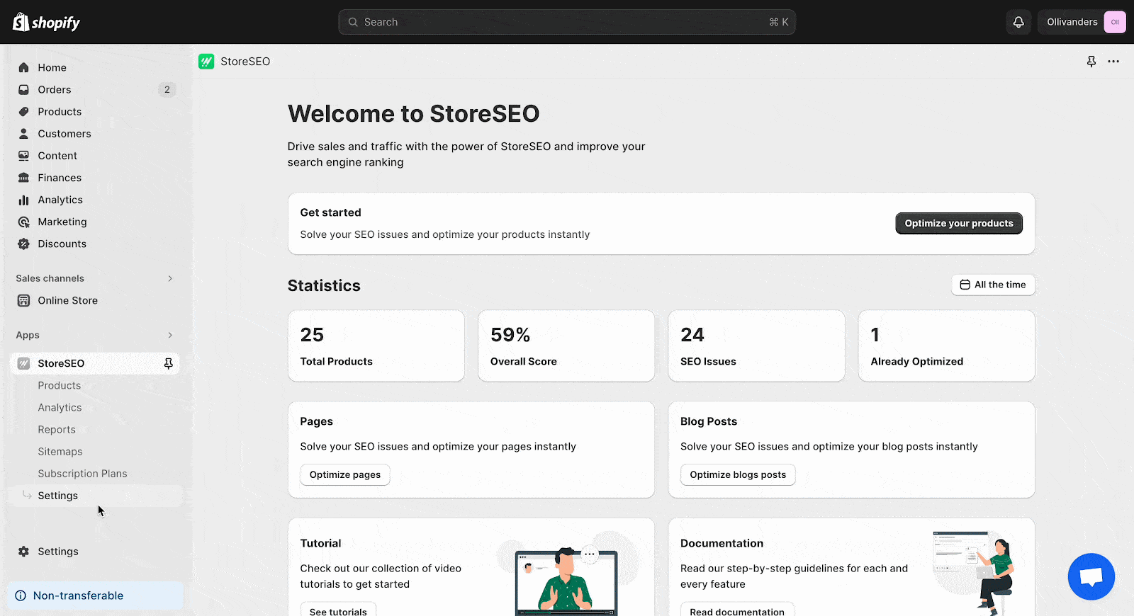 Google Analytics with StoreSEO for Shopify