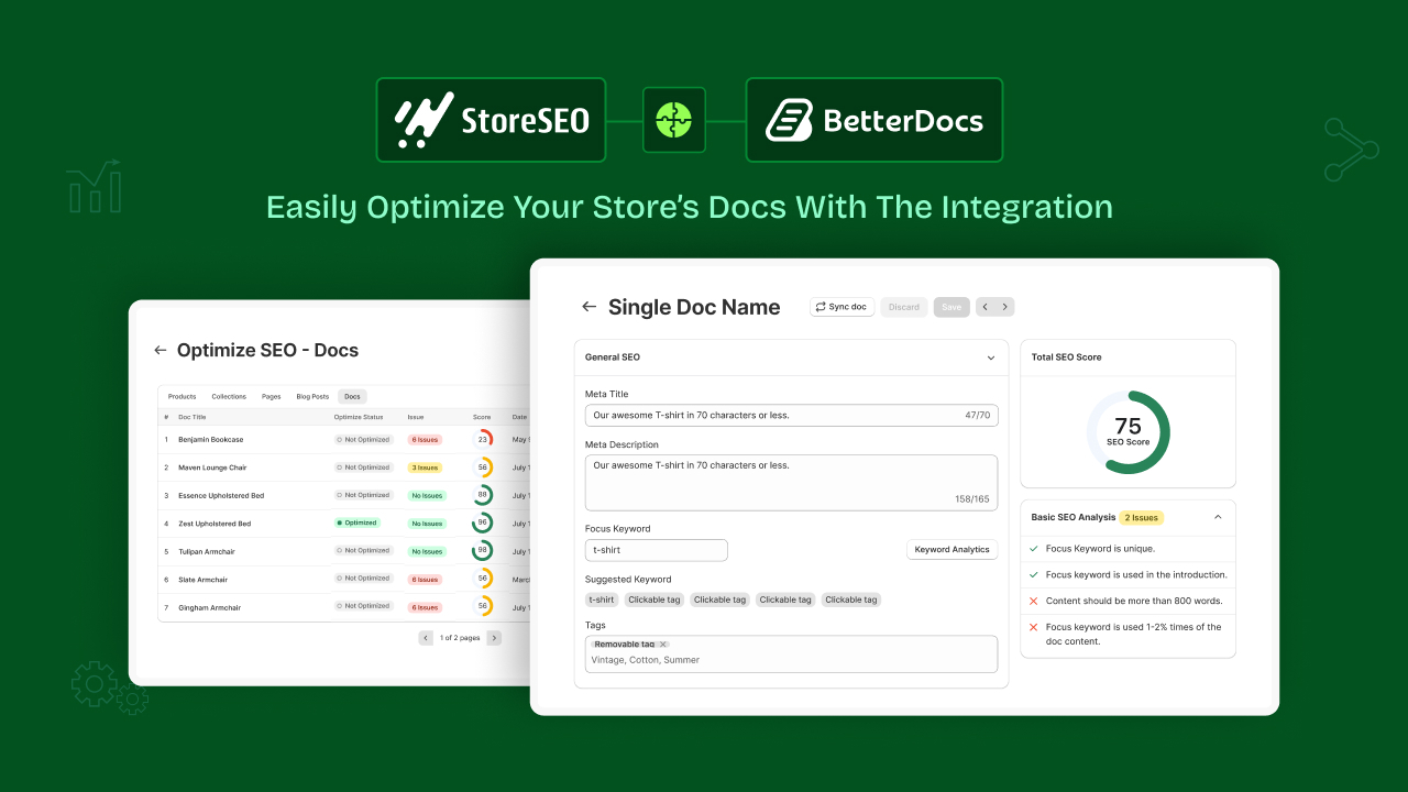 Blog banner - [New Feature] Optimize Your BetterDocs for Shopify Documentation with StoreSEO