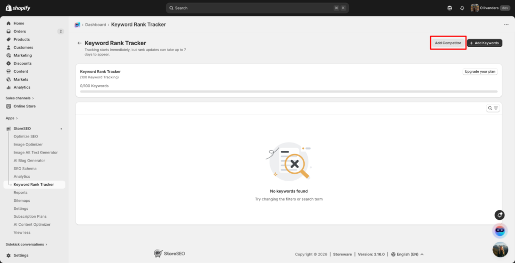 How to Set Up Your StoreSEO Keyword Rank Tracker 2 How to Set Up Your StoreSEO Keyword Rank Tracker