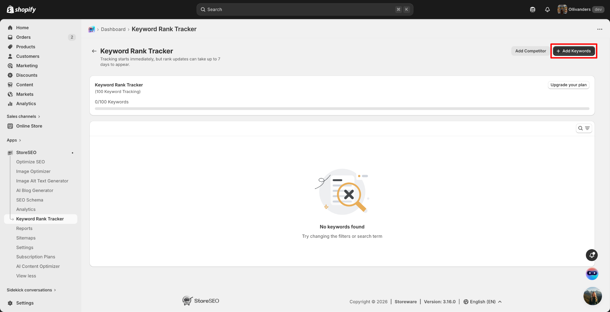 How to Set Up Your StoreSEO Keyword Rank Tracker 4 StoreSEO Keyword Rank Tracker