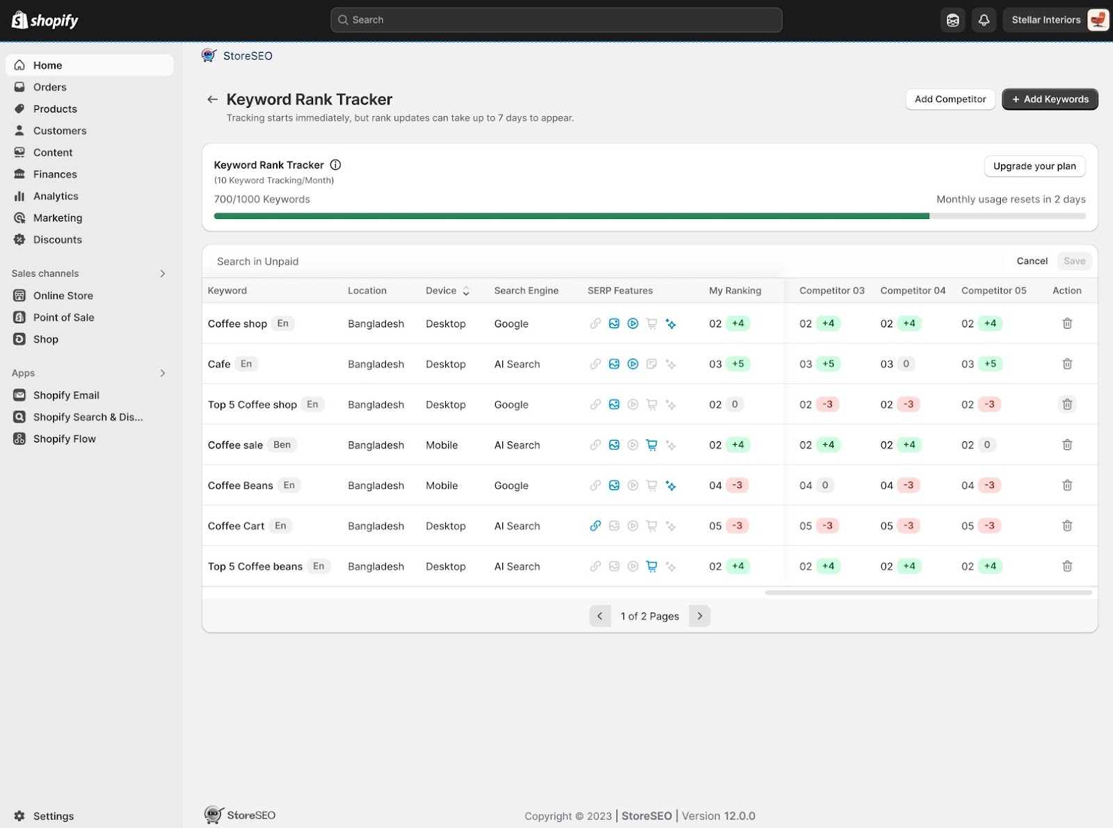 How to Set Up Your StoreSEO Keyword Rank Tracker 8 StoreSEO Keyword Rank Tracker