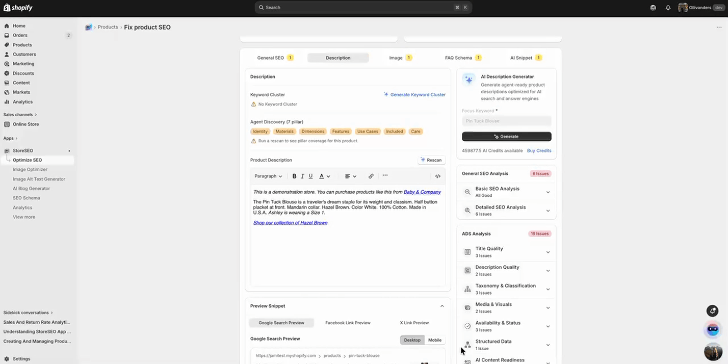 How to Write Product Descriptions with StoreSEO AI Description Generator 4 Generate Keyword Cluster