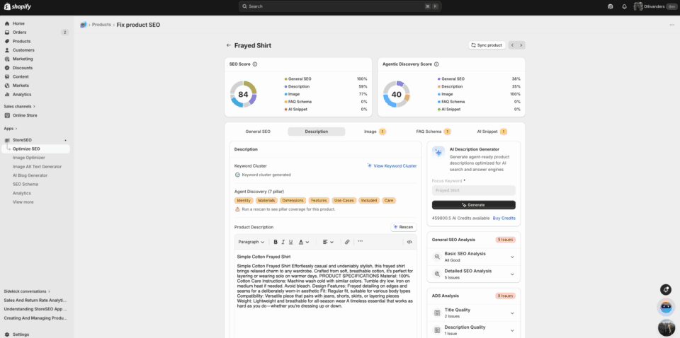 How to Write Product Descriptions with StoreSEO AI Description Generator 5 Generate the Product Description