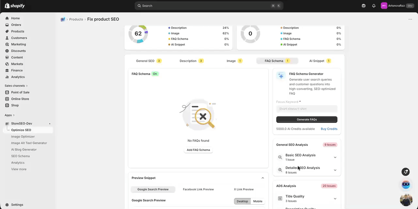 How to Show FAQs on Your Storefront Using StoreSEO 5 Show FAQs on Your Storefront