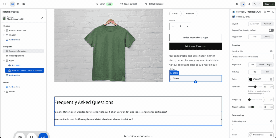 How to Show FAQs on Your Storefront Using StoreSEO 7 How to Show FAQs on Your Storefront Using StoreSEO
