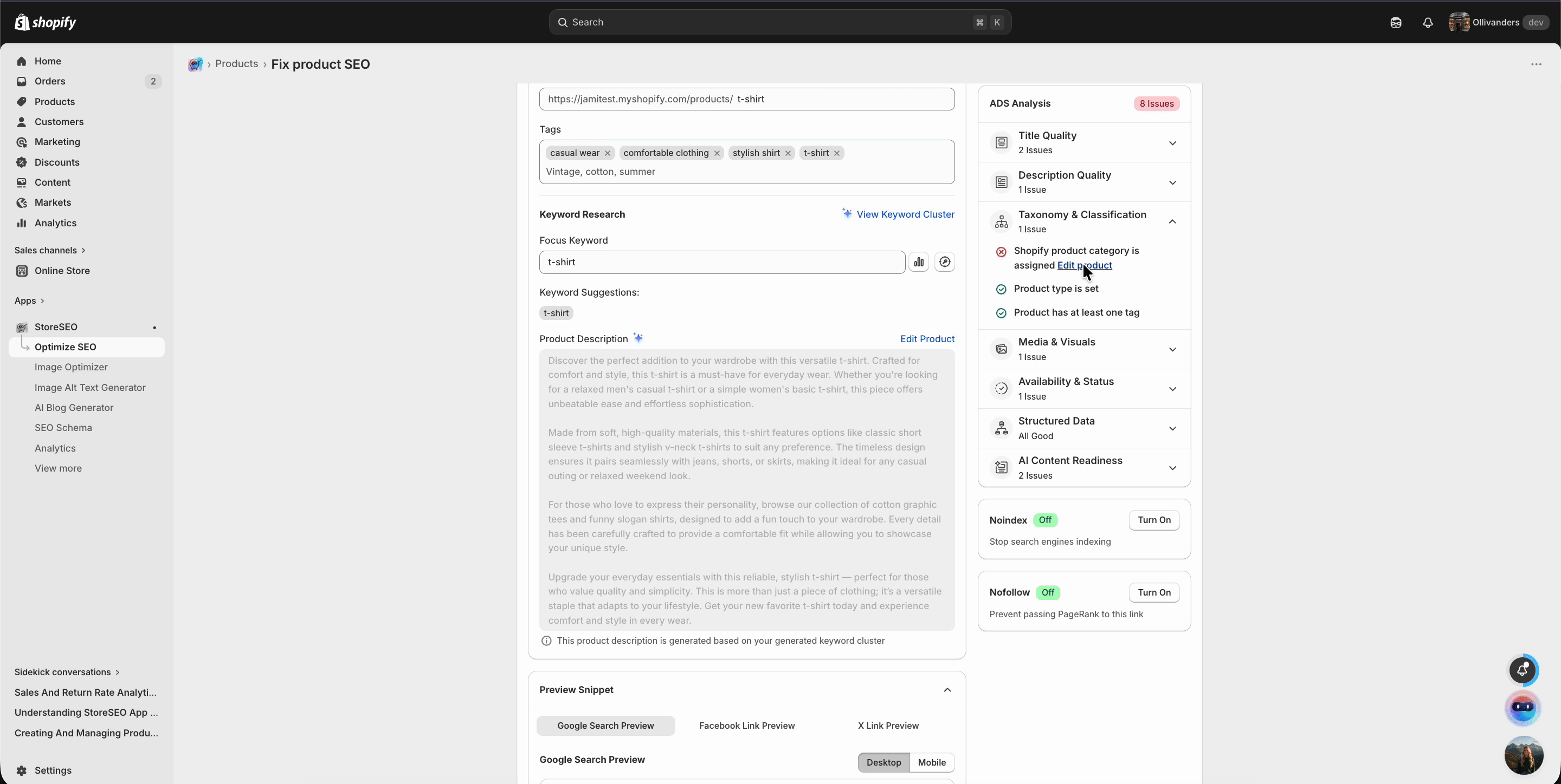 How to Optimize Agentic Discovery Score in Shopify with StoreSEO 9 How to Optimize Agentic Discovery Score in Shopify with StoreSEO