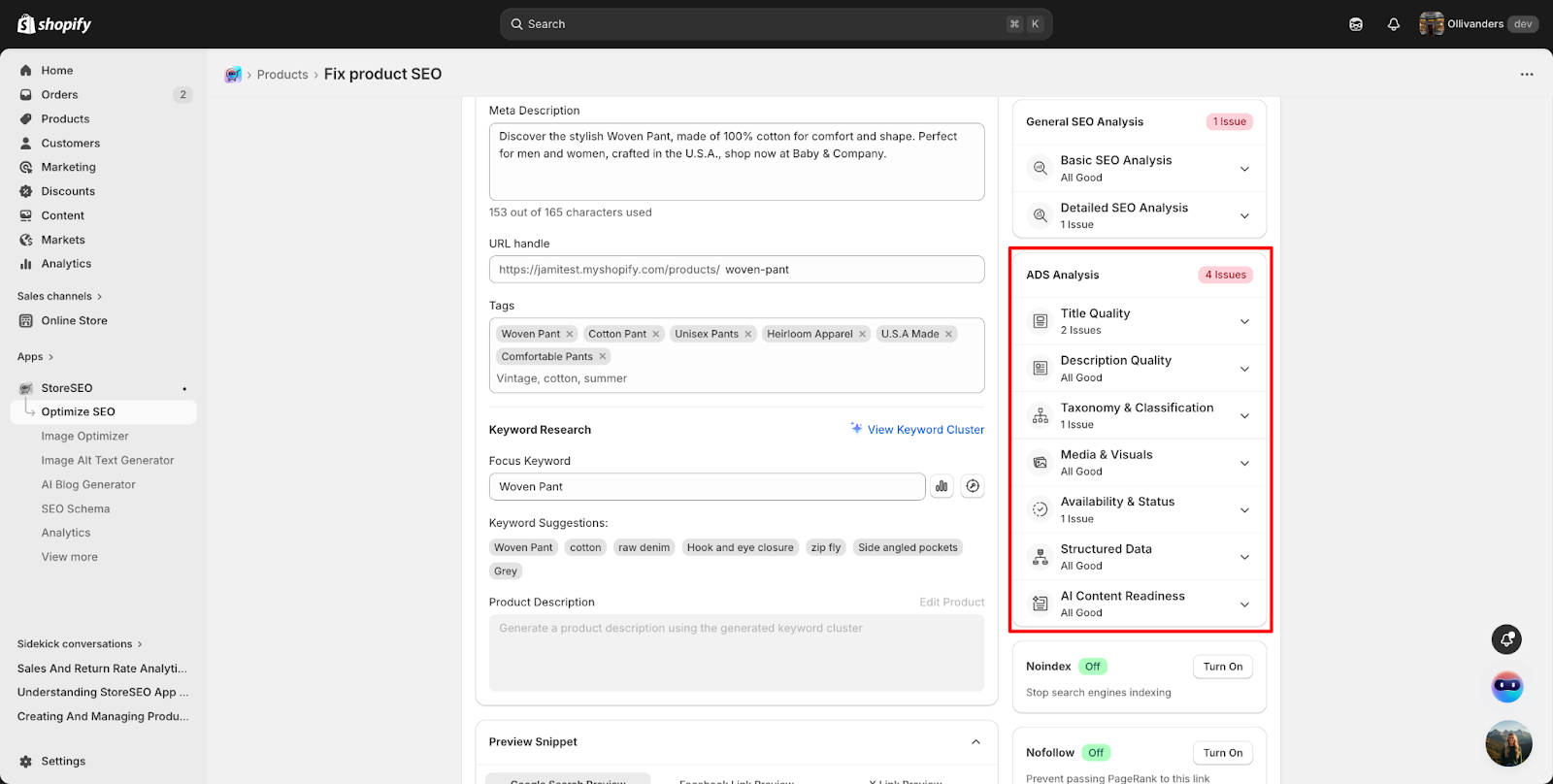How to Optimize Agentic Discovery Score in Shopify with StoreSEO 4 How to Optimize Agentic Discovery Score in Shopify with StoreSEO
