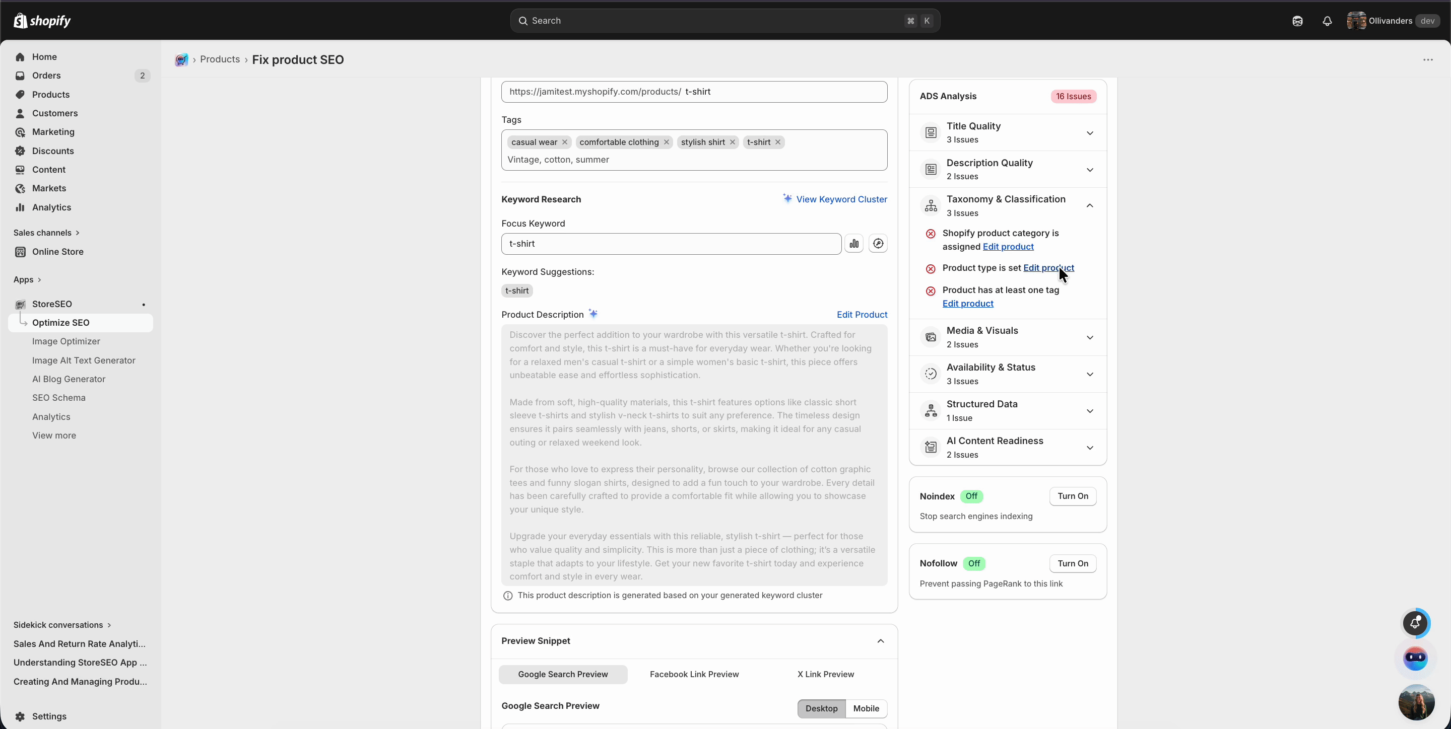 How to Do a GEO Audit of Your Shopify Store with StoreSEO 8 Audit Taxonomy, Tags, and Categories
