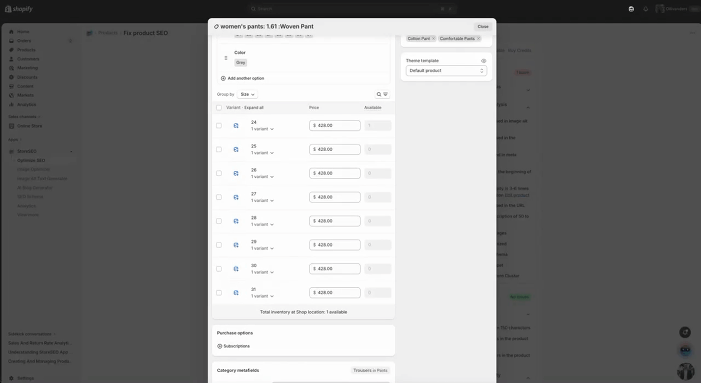 How to Do a GEO Audit of Your Shopify Store with StoreSEO 9 Audit Availability and Publication Status