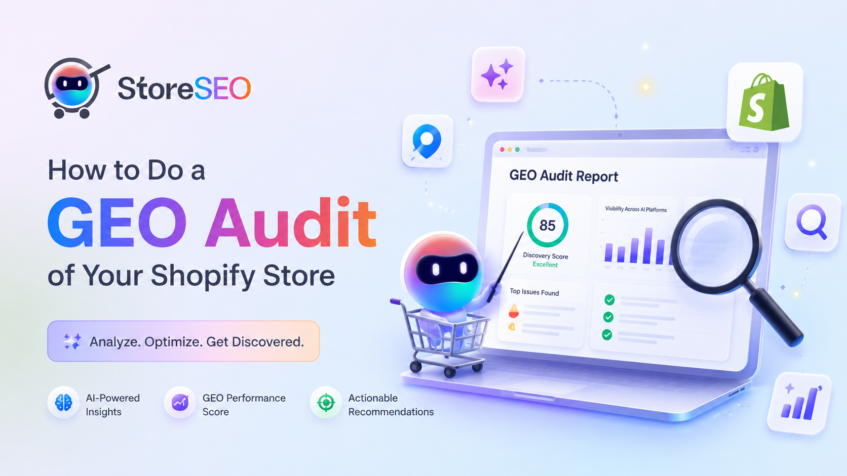 GEO audit of Shopify store with StoreSEO